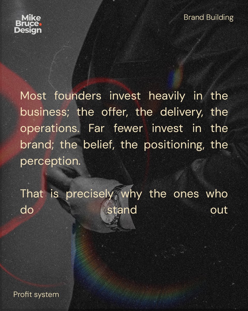 MikeBruceDesign's tweet photo. Your product gets people in the door. Your brand is why they stay, pay more, and tell others. https://t.co/yLCaB9mO9W