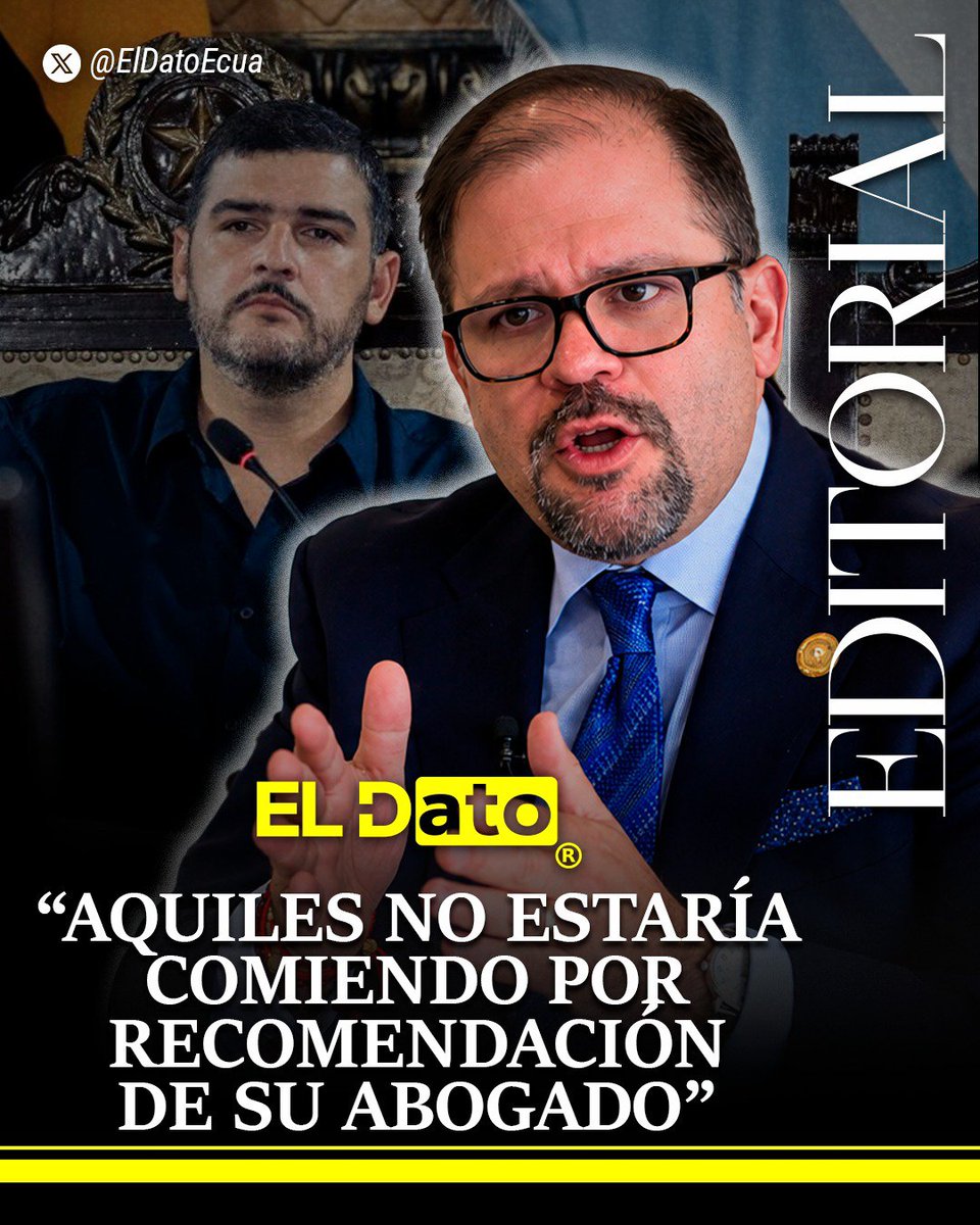 ElDatoEcua's tweet photo. #Editorial "AQUILES NO ESTARÍA COMIENDO POR RECOMENDACIÓN DE SU ABOGADO"

El ministro del Interior de Ecuador, John Reimberg, aseguró que la decisión del alcalde de Guayaquil, Aquiles Álvarez, de no alimentarse habría sido adoptada por recomendación de su equipo de abogados.

Según el funcionario, esta medida formaría parte de una estrategia con fines mediáticos y legales en el contexto del proceso que enfrenta el burgomaestre.

Sin embargo, Reimberg no presentó evidencias públicas que respalden sus afirmaciones ni detalló los elementos en los que sustenta esta versión de los hechos. La ausencia de pruebas generó cuestionamientos sobre la veracidad de sus declaraciones y motivó reacciones en distintos sectores políticos y ciudadanos.

Las declaraciones del ministro se producen en medio de la creciente controversia en torno a la situación del alcalde de Guayaquil y han intensificado el debate público sobre los límites de los pronunciamientos oficiales cuando se refieren a procesos en desarrollo.

#ElDato #Política #Ecuador #AquilesÁlvarez