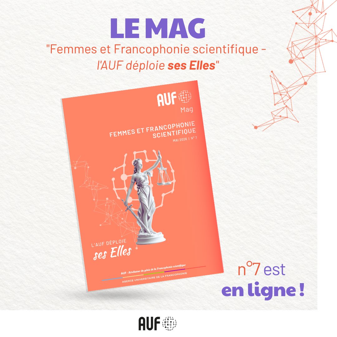 auf_org's tweet photo. 📖 Le n°7 de Femmes et Francophonie scientifique est en ligne ! 
Retrouvez des témoignages et projets concrets en faveur de l'égalité femmes-hommes, dans cette nouvelle édition. 
👉https://t.co/zDiyyW8HFD
 #Francophonie #AUF #ÉgalitéDeGenre https://t.co/PqN24j2SsE