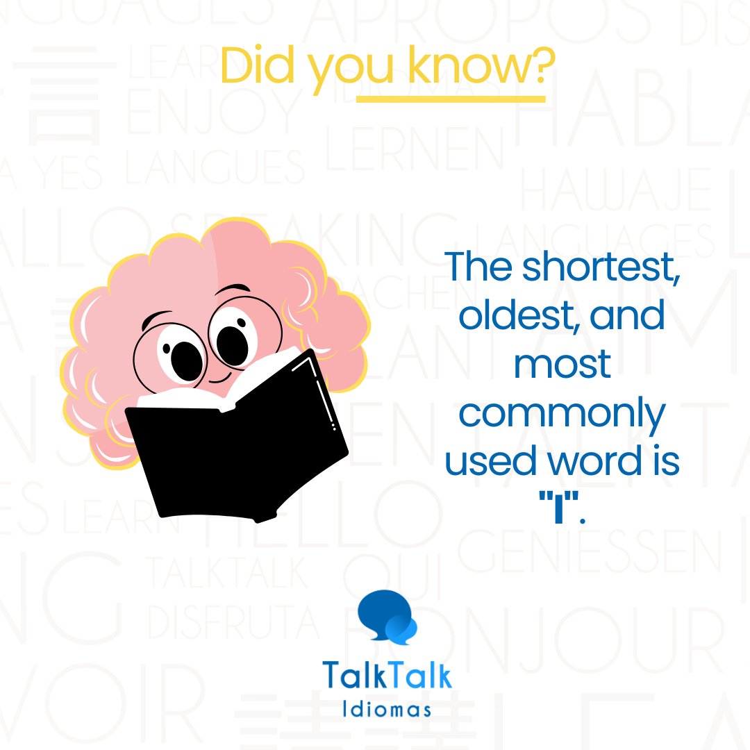 TalkTalkIdiomas's tweet photo. 💡Aprender inglés también es descubrir curiosidades como esta que hacen el idioma más fácil de recordar.👌
Tu centro de idiomas de referencia:
https://t.co/aCQbC3TlJt
#didyouknow #idiomas #aprendeidiomas #ingles #english #learnlanguages #lastablas #montecarmelo #madrid https://t.co/i8DDTajJN1