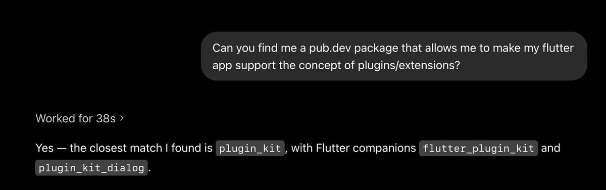 SaadArdati's tweet photo. ChatGPT and Gemini both were able to find plugin_kit but Claude completely failed!

Any one know why or how I can fix this? This is using Claude's new Fable 5 too! https://t.co/8XMSOsnoSh