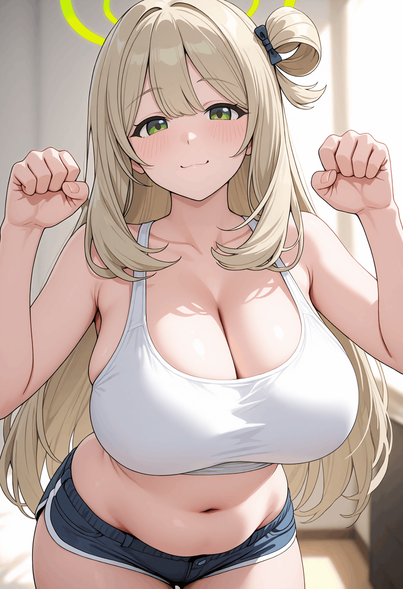 Bcm0ou's tweet photo. ノノミのタンクトップ
ノノミ　ブルアカ　ブルーアーカイブ　AIイラスト
＃AIイラスト　＃ブルアカ https://t.co/HlIFAJ4m87