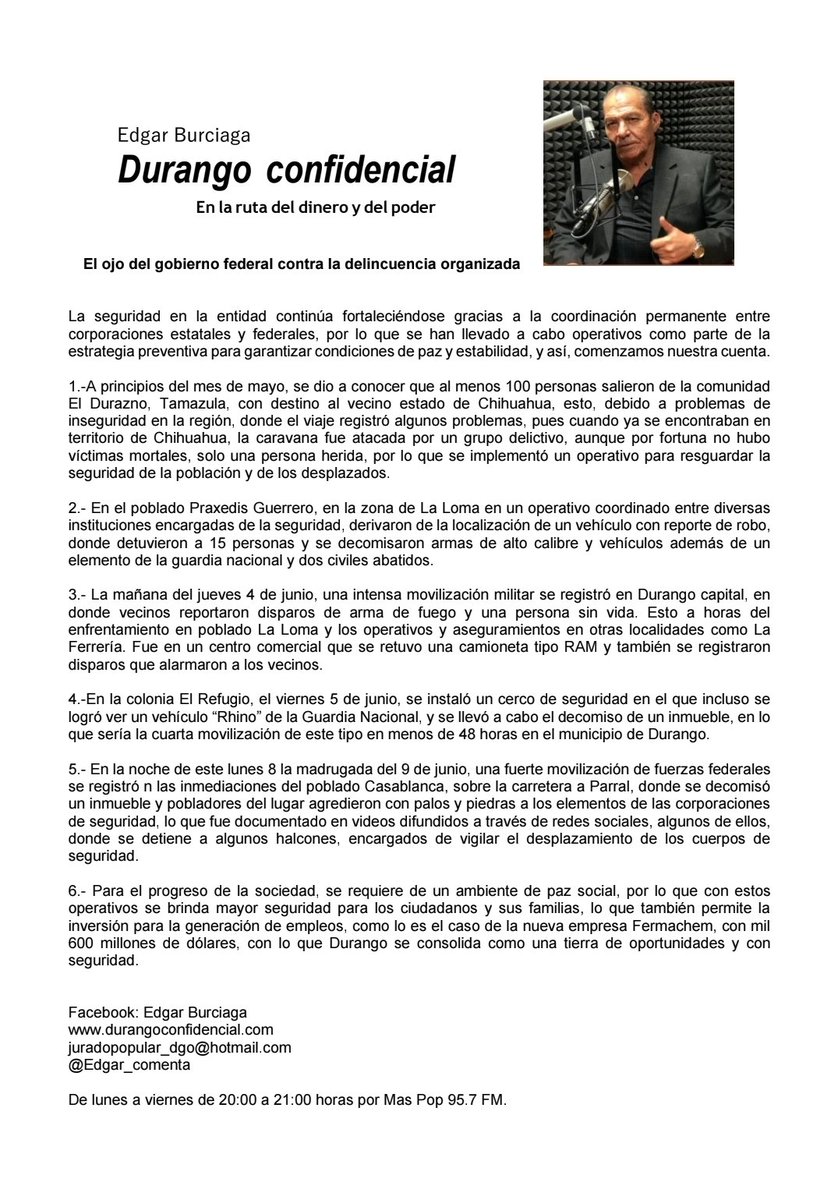Edgar_Comenta's tweet photo. Buen dia Miércoles 10 Junio comparto columna de mi Autoria https://t.co/ozuUiTPqZq