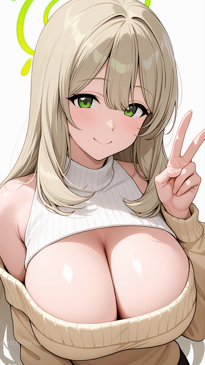 Bcm0ou's tweet photo. ノノミのニットセーター！
ノノミ　ブルアカ　ブルーアーカイブ　AIイラスト
＃AIイラスト　＃ブルアカ https://t.co/fwoh80vohT