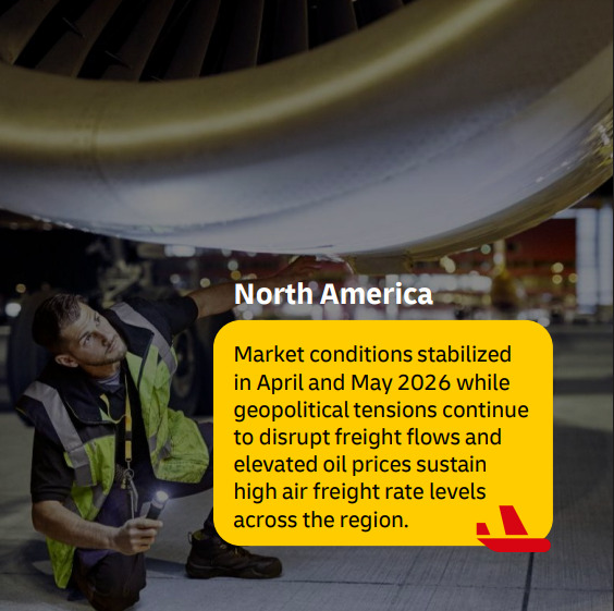 dhl_forwarding's tweet photo. 🌏 Regional dynamics remain uneven.
⛽ Rates remain elevated under cost pressure.
⚠️ Geopolitical and supply chain challenges persist. https://t.co/xxeOTmOde1