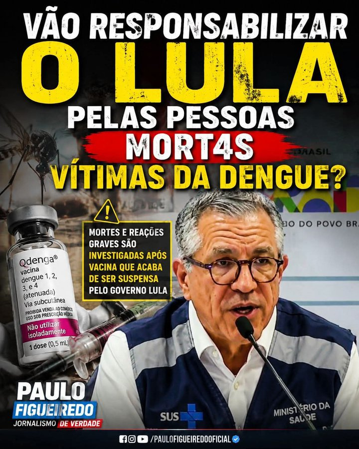 leandroacastro's tweet photo. Tem que responsabilizar o Luladrão pelas mortes das vitimas da dengue! https://t.co/JJ9MmYMjYI