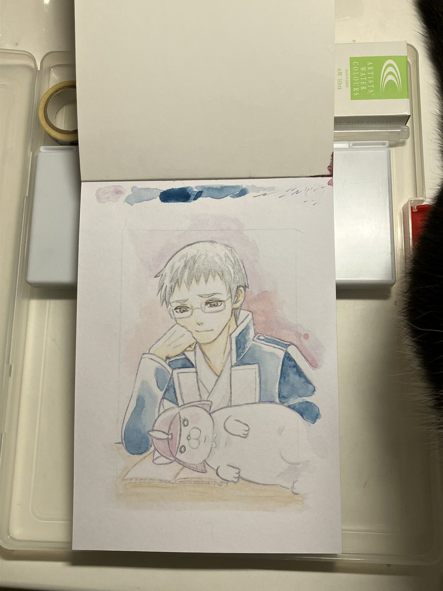 「今日は漫画家の集まりに参加してきました。ネームやお絵描きしても良いとのことで、ネ」|阿部川キネコのイラスト