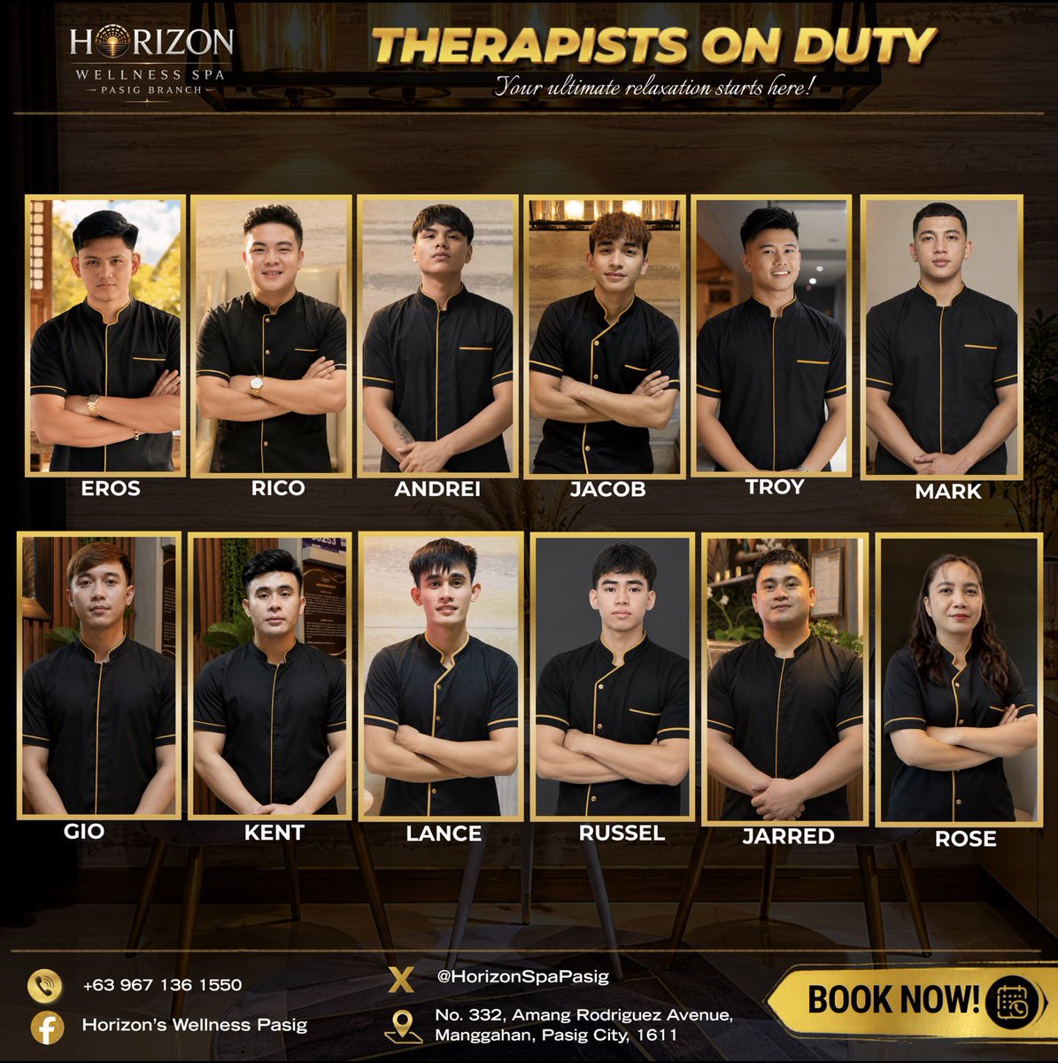 HorizonSpaPasig's tweet photo. 🌿 Wellness Wednesday Awaits! 💆‍♂️✨

It’s the middle of the week—take a break and give your body the relaxation it deserves.

Let go of stress, ease muscle tension, and recharge your energy with a soothing massage at Horizon Wellness Spa Pasig.

🌟 Enjoy our ongoing promos and let our therapists help you feel refreshed and renewed.

📩 Book your appointment today and make your Wednesday a little more relaxin