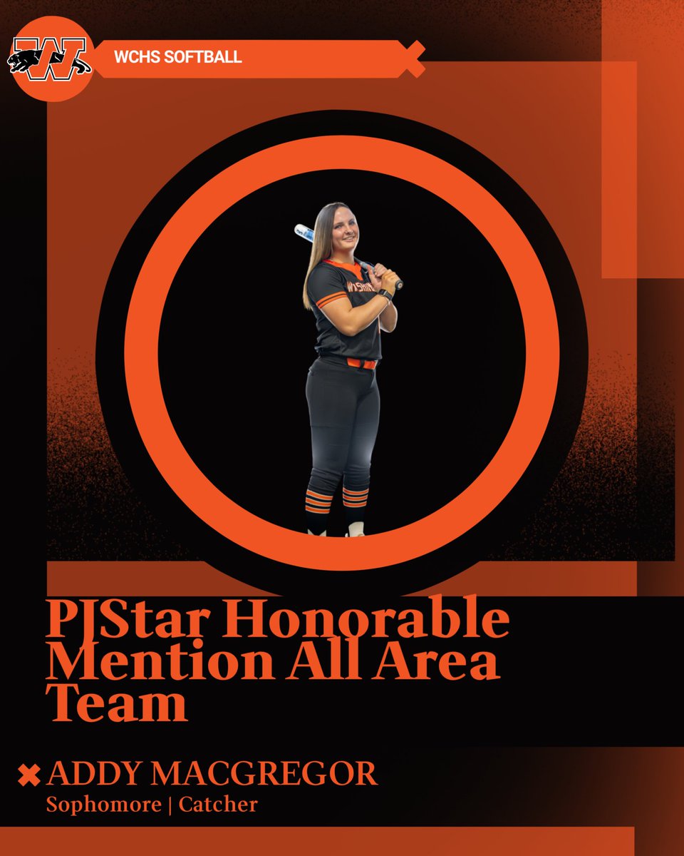 WCHS_308sball's tweet photo. Congratulations to Payton Swanson who was selected to the PJ Star All Area Team and Addy MacGregor who was Honorable Mention!🐾💪🏻 https://t.co/p1tPztMAKE