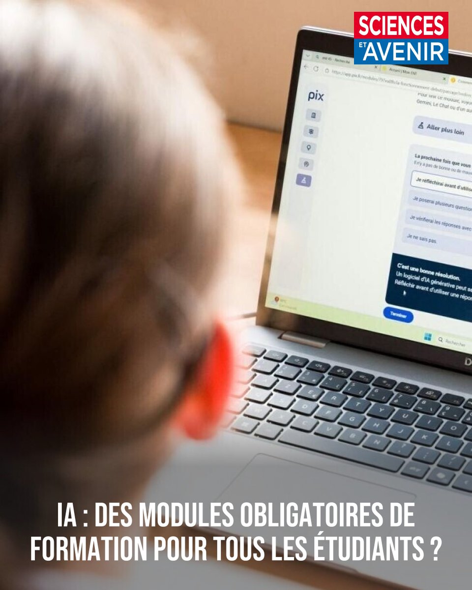 Sciences_Avenir's tweet photo. Les étudiants devraient être formés à l'intelligence artificielle, qu'ils préparent l'"agrégation de philo" ou suivent une formation de "chaudronnerie"
👉 https://t.co/aEDjdKcAfJ https://t.co/f6kDwCb7PU