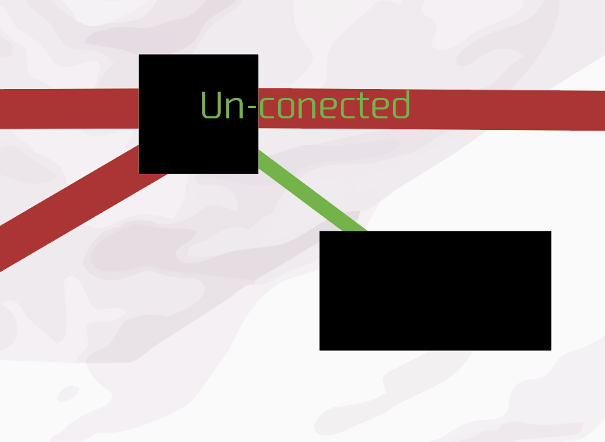 Agressivetask's tweet photo. 今日はこれおもいついただけで十分作業すすんだ

赤トークンを置くと
Unconectedから
conected（接続された）に変わる https://t.co/obEeEWWUkc