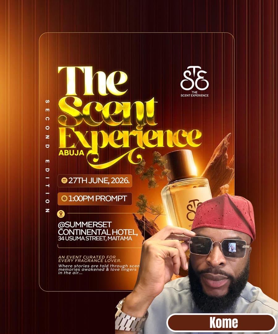 Uncle2Triplets's tweet photo. The scent experience second edition is few days away.

Get your tickets and attend—It’s mind blowing, this I promise you.

This edition is going to be even more immersive, intentional, and unforgettable, and I’ll be working with amazing perfume brands to create an experience that goes beyond just smelling good 🥹

You’ll get to:

• Explore and discover amazing fragrances
• Learn how to wear, layer, and choose scents that truly suit you
• Experience scent as memory, emotion, and art
• Connect with fellow fragrance lovers in an intimate, classy space
• Create your own perfume and leave with a scent that feels uniquely you ✨
• Enjoy a thoughtfully curated experience around luxury, self-expression, and community
• Go home with a goodie bag filled with goodies 😄
• Enjoy finger foods, drinks, good music, a DJ, and beautiful conversations

It’s honestly not just an event… it’s an experience, and I would genuinely love for you to be there to enjoy it with me 💛

📍 Summerset Hotel, Maitama Abuja
🗓 27th June, 2026
⏰ 1PM

I’ve attached the flyer and here’s the link to RSVP 
https://t.co/kR9RrRJlGn