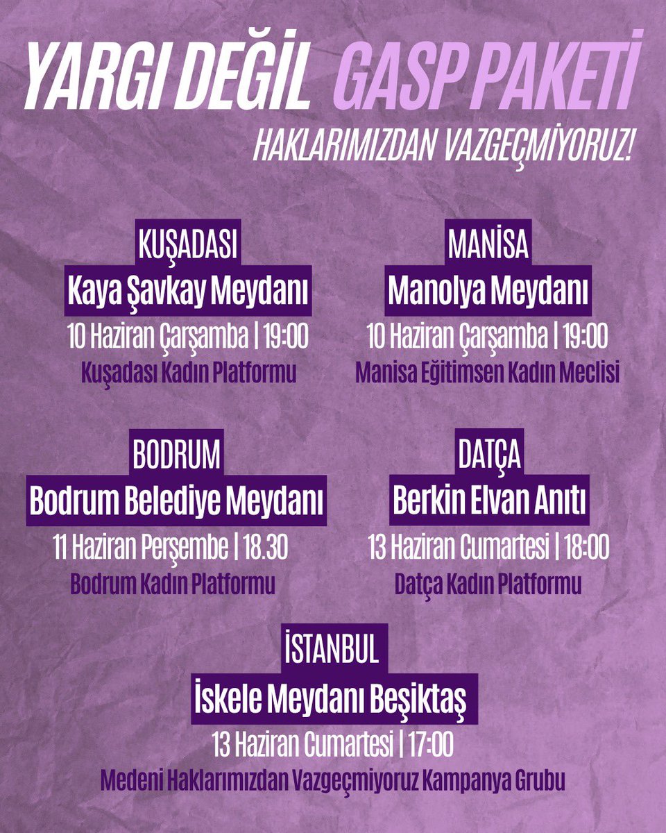 KBGuclu2's tweet photo. Kadınları evliliğe ve ekonomik bağımlılığa mahkum eden, ev içi emeği görmezden gelen, genelgeçer cinsiyet normlarına uymayı zorunlu kılan 12. Yargı Paketi'ne itiraz ediyoruz.

Gasp edilmek istenen haklarımıza sahip çıkmak için ülkenin dört bir yanında sokaktayız, bir aradayız! https://t.co/YV95l9TeCI