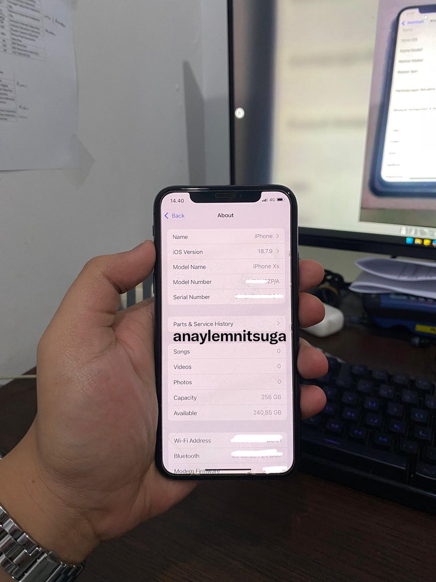 anaylemnitsuga's tweet photo. 📱WTS Iphone XS 256 GB (All Operator)
• ZP/A ✨
• Kamera d/b jernih ✨
• True Tone ON
• BH 79%✨
• No Minus ✨
• Speaker a/b jernih ✨
Part ori semua bisa cek 3utools
Lok Jakarta Barat. COD ONLY‼️
#wts #iphonexs #ipxs #zonauang #256gb https://t.co/PlUzqBqqPc