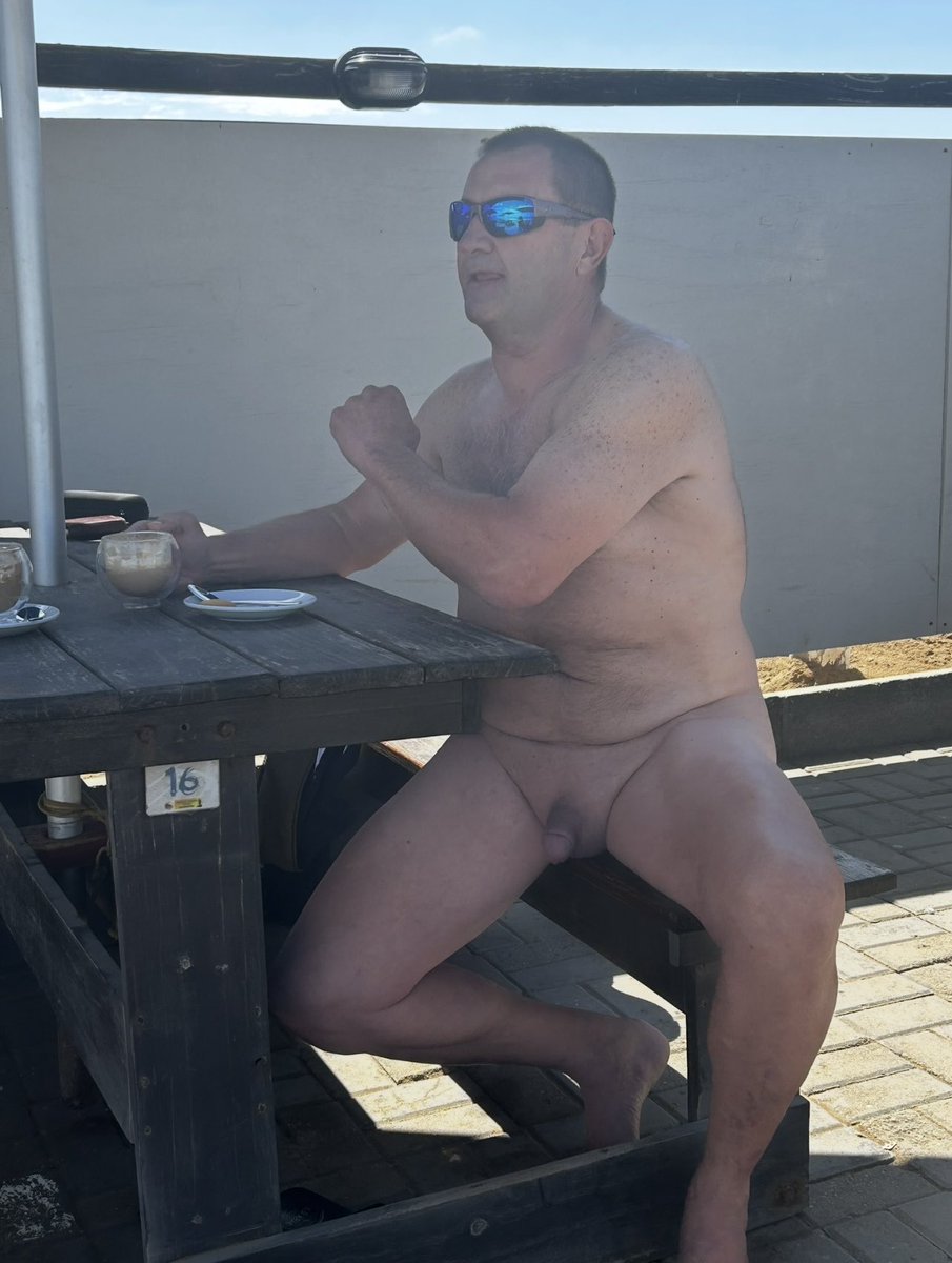 nudechap's tweet photo. Coffee date with a client , also dare was to stay naked for her in public (Swakop) https://t.co/SBEPk0h5aN