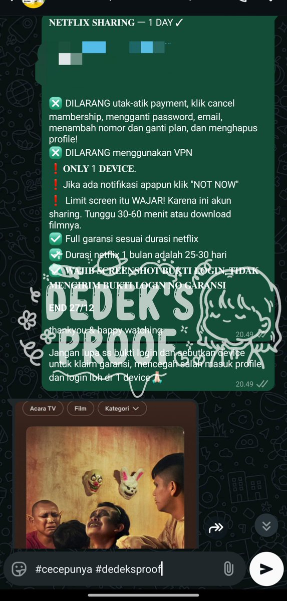 dedekzone's tweet photo. 4519. Netflix
4520. Netflix
4521. Netflix
4522. Netflix
#cecepunya #dedeksproof https://t.co/3G8LUYBS46