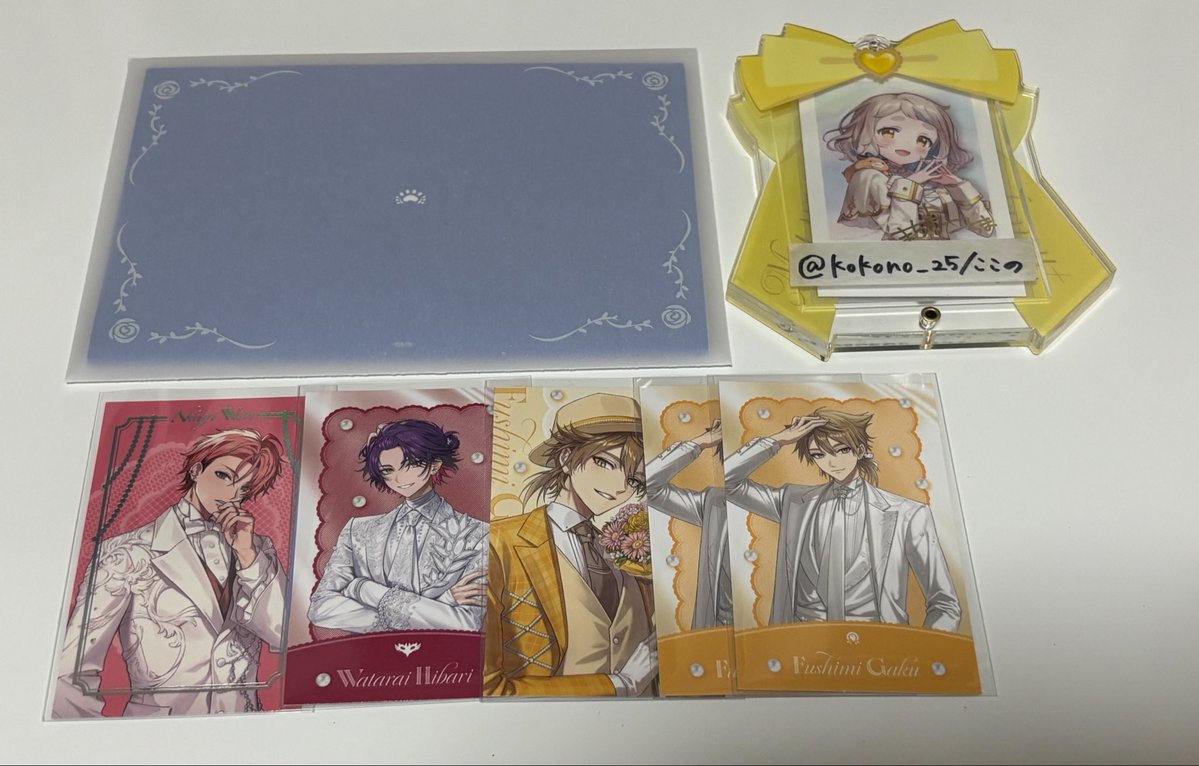 kokono_0205's tweet photo. にじさんじ Luminous Marriage ジュンブラ フォト風カード チェキ 特典 交換

譲）画像

求）2枚目右上の数字分

R⇔Rのみ、まとめて優先です
特典は男性水色の方と交換もしくは譲渡
お気軽にお声掛けください🙇🏻‍♀️ https://t.co/h0Xs97epjx