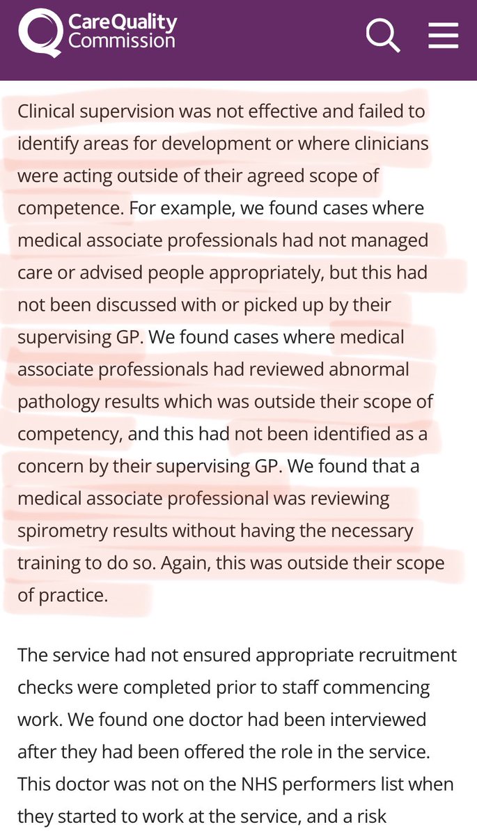 medicalmodelbri's tweet photo. 3 GPs suspended from the @gmcuk register and their GP practice registration cancelled by @CareQualityComm due to serious patient safety concerns . 

❌APs  working out of scope 

❌PAs not managing care or advising patients appropriately - not picked up by the GP https://t.co/q2Mbjffqun