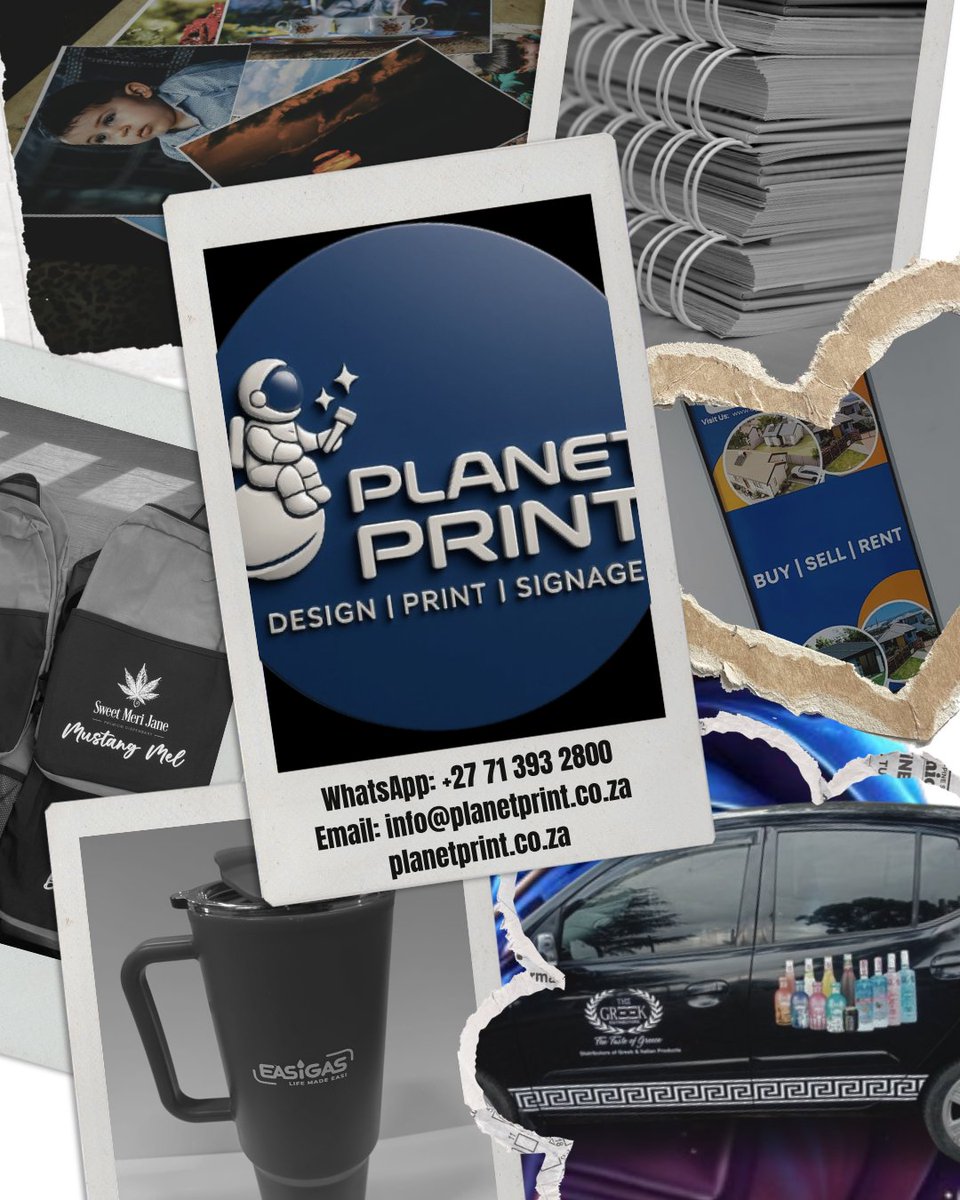 PlanetPrintSA's tweet photo. Custom print magic: flyers that flirt, posters that shout, brochures that actually get read, business cards that don’t get binned and personalised goodies so unique, even your mom will be impressed.
 
#printing #design #branding #banners #stickers #marketingstrategy #Alberton https://t.co/QRwoexn93y