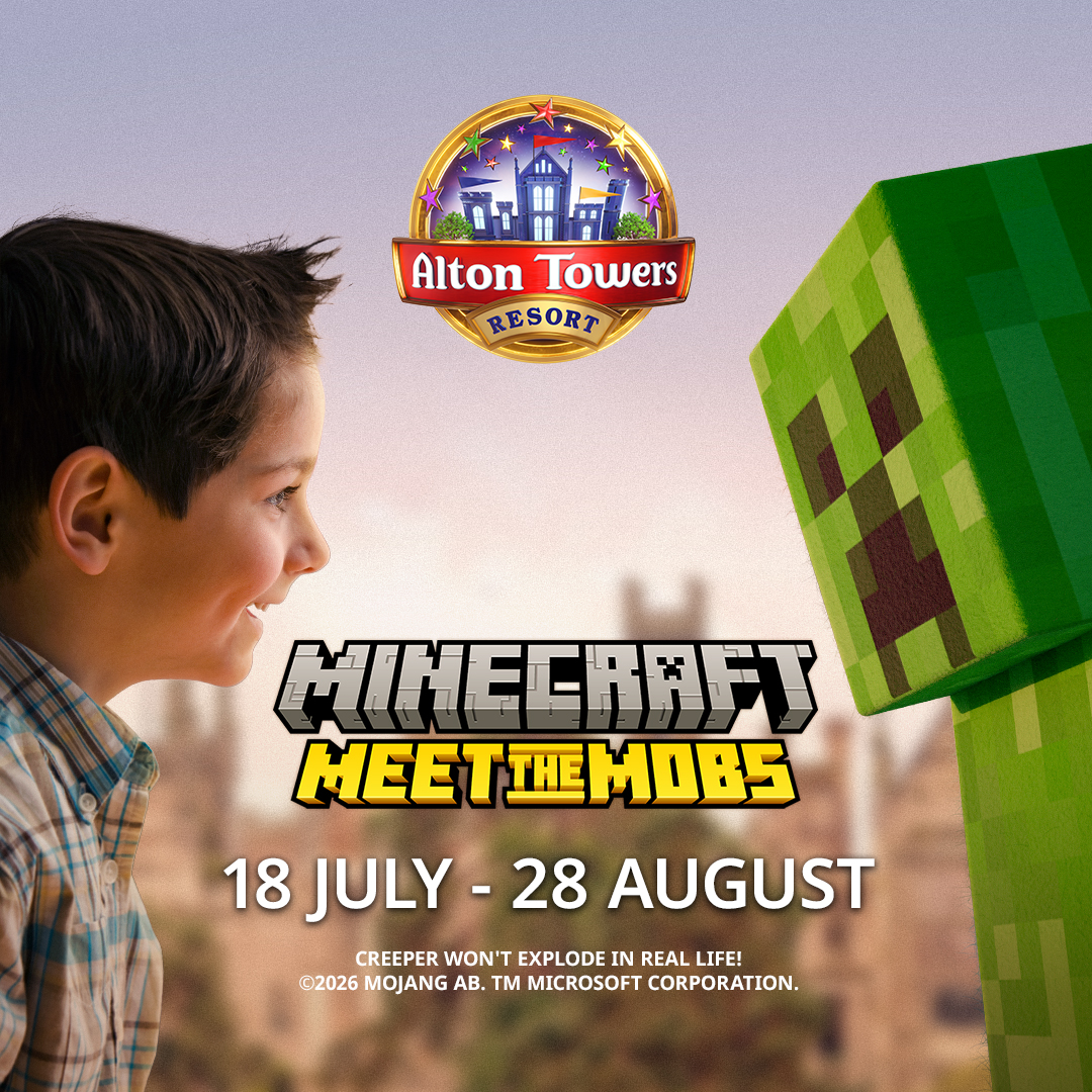 MerlinapUK's tweet photo. Minecraft Meet the Mobs - coming this summer to the Alton Towers Resort!

Jump into an interactive event loaded with fun, where you’ll encounter iconic mobs from creepers to baby pandas and explore the Baby Mob Trail to unlock an exclusive in-game reward. https://t.co/5xIkoqf8pE