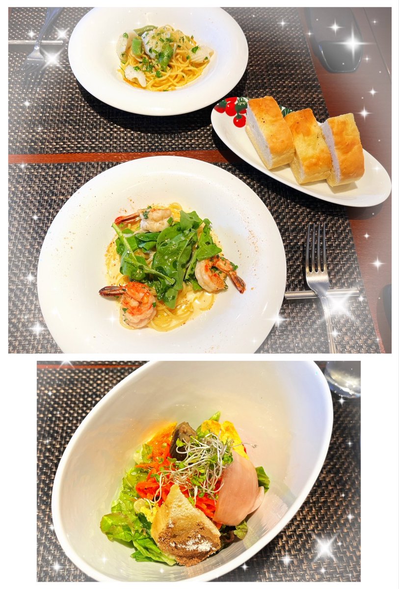 moji813's tweet photo. 引け乙です〜💹
ノートレでしたが指値ささってました💴☺️
エアロビ後きんぎょさんとエアロビ仲間とランチ🍽️🦐🍝
サラダみたいのは前菜です✨
どれもとても美味しくリピ確定👍😋
☕️飲んでゆっくり出来ました♪
NEWスポットHAERA✨入店制限？暑い中☀️外で並ぶのつらそう😣
BOOK OFFクーポンで🆓📕😙 https://t.co/QF1UaFKaRt