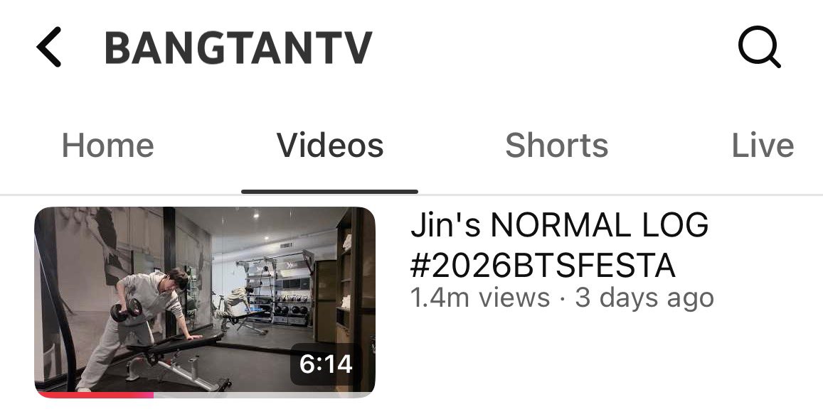 JinYouTube_'s tweet photo. 📢 [CHALLENGE] JIN NORMAL LOG

Let’s make Jin’s Normal Log the most-viewed one! 💪

4. Suga — 1,491,814 (+9,204)
5. #JIN 🔺— 1,482,610 

Playlist to boost: https://t.co/AzPVpdO5sn

JIN NORMAL LOG
#2026BTSFESTA
#BTS13thAnniversary https://t.co/x5Cmhg3Fqh