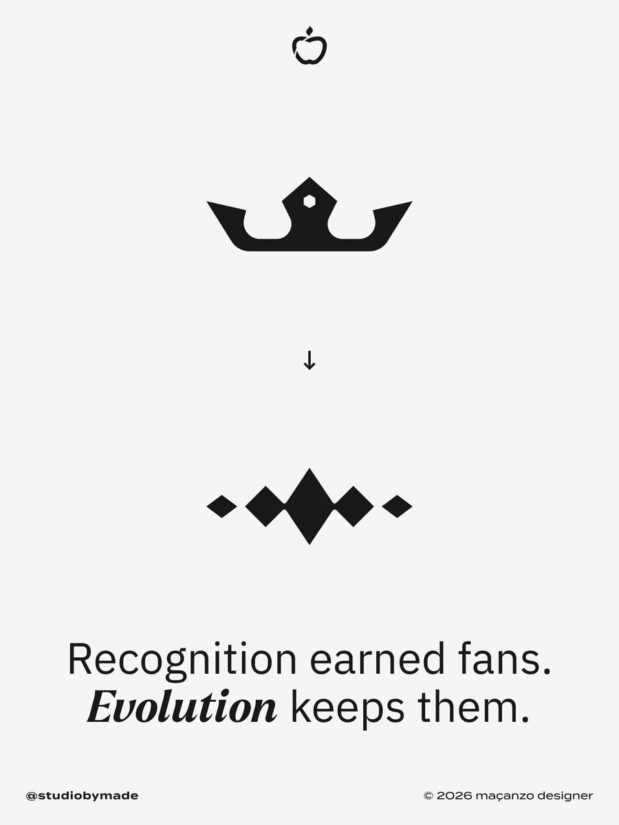 StudiobyMADE's tweet photo. I redesigned the crown to match the text and better align with the brand — it’s a bridge between what’s familiar to the audience and the core brand.

[Ellputo — Mozambican Record Producer, Musician, and DJ.]

Upgrade your logo → https://t.co/F69mTqxe6r

#maçanzoDesigner #byMADE https://t.co/oe8CnTJhrH