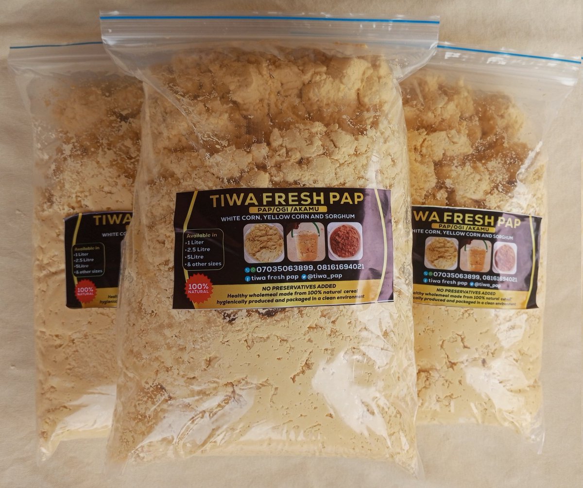 tiwa_pap's tweet photo. Looking for fresh #PAP #AKAMU #OGI in Ibadan and its environs? ✅
I'm your sure plug for quality, fresh, and delicious pap🥣

Send a DM to place your order https://t.co/eNbubpZJ0W