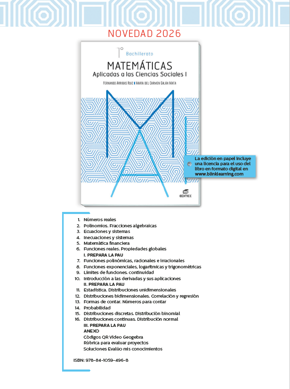 editorialeditex's tweet photo. 📢Matemáticas Bachillerato #Novedad2026 
📕Desarrollo de las competencias específicas del currículo
📕Metodologías activas de aprendizaje
📕Evaluación por competencias
📕Actividades de acceso a la Universidad

https://t.co/ZXZQTEhsXF https://t.co/rcFXTEviM0
