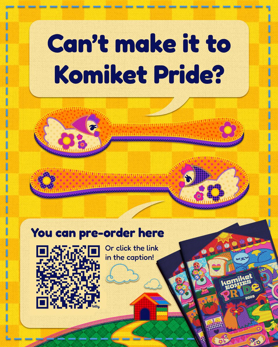 KomiketPH's tweet photo. We'll miss you... 🥺 But you can pre-order "Komiket Komiks Pride Issue" online and have it delivered right to your door! 😻🌈

Scan the QR or click the link here 👉 https://t.co/5jwP4fKdoq https://t.co/WwJYzJdQFF