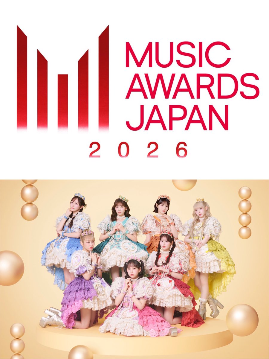FRUITS_ZIPPER's tweet photo. ✨🎉「MUSIC AWARDS JAPAN 2026」パフォーマンス決定🎉✨

音楽人5000人が選ぶ、国際音楽賞
「MUSIC AWARDS JAPAN 2026」

6/13(土)開催のGrand Ceremonyにて
FRUITS ZIPPERがパフォーマンスアーティストとして出演させていただきます🧡🩷💛🩵💜❤️💚

NHKにて生放送、グローバルプロジェクトパートナーであるYouTubeをはじめとする様々なプラットフォームにて生配信がございます‼️

一日限りの特別な音楽の祭典を盛り上げられるよう、精一杯パフォーマンスさせていただきます。

🔗詳細はこちら
https://t.co/SdjfS9D3J8

💜仲川瑠夏 @luna_fz0703
💛早瀬ノエル @noel_fz1229
💚櫻井優衣 @yui_fz0221
🩵真中まな @manafy_fz0422
🩷松本かれん @karen_fz0328
🧡鎮西寿々歌 @suzuka_fz1124
❤️月足天音 @amane_fz1026

#FRUITSZIPPER #ふるっぱー 
#フルーツジッパー
