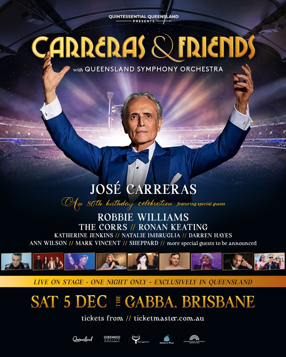 natimbruglia's tweet photo. I’m beyond thrilled to announce that I’ll be joining a fantastic lineup of incredible artists in Brisbane this December 5th for Carreras &amp; Friends at The Gabba!✨
🎟️ Presale starts Friday, 12th June https://t.co/maB1TnGdHU
🎟️ General sale starts Monday, 15th June https://t.co/6JfbaSUIfg