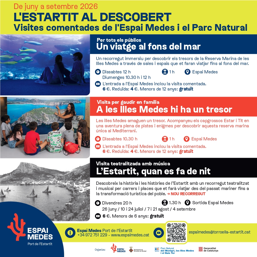 AjTorroella's tweet photo. ℹ️ L’ @EspaiMedes i el Parc Natural reforcen la divulgació de la reserva marina i la identitat de l’Estartit amb noves visites guiades d’estiu
👉https://t.co/dd0y2TAJ4w
#SomCultura #SomlEstartit https://t.co/PYg3S9zUOU
