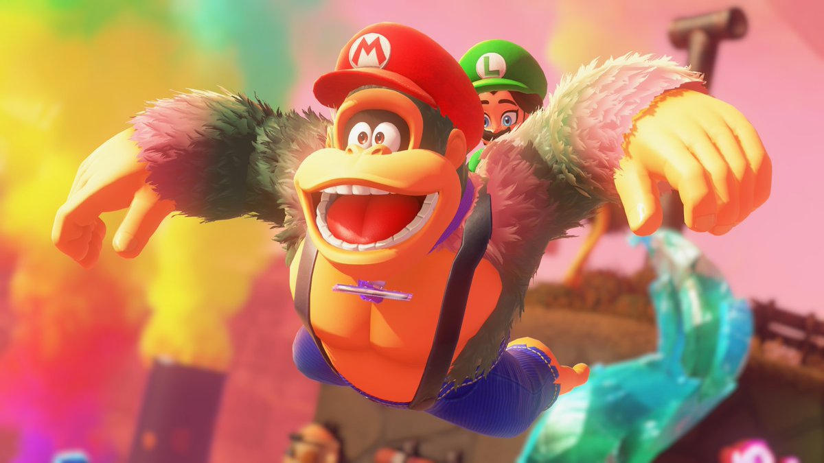 BrushFireDefeat's tweet photo. マリオコラボ！
#ドンキーコングバナンザ #DonkeyKongBananza https://t.co/QbCPyn78a9