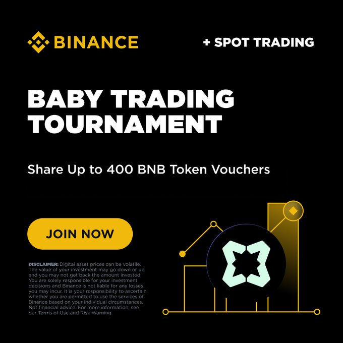 Joshual754's tweet photo. Babylon (BABY) Trading Tournament on Binance.  🔸 400 BNB in token vouchers 📷 High-volume traders can grab the "Sprint Reward" for extra prizes https://t.co/wvMeRkMCCa