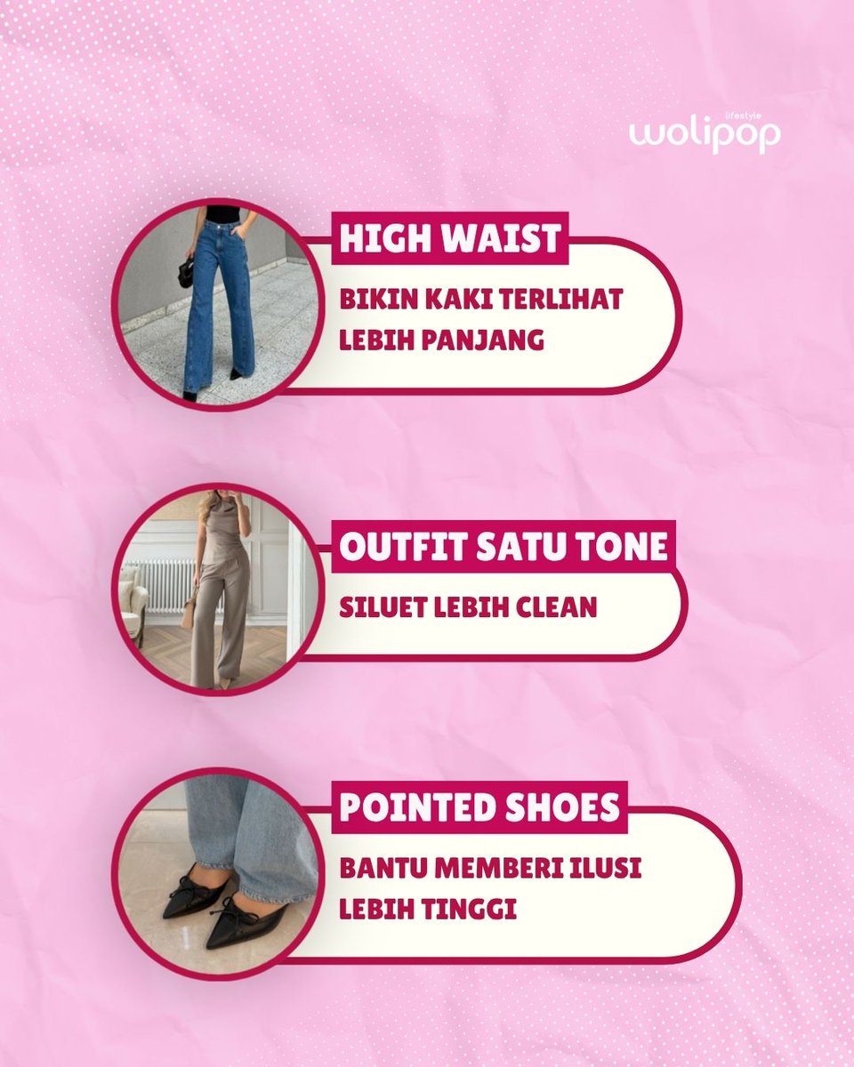 wolipop's tweet photo. Kadang ilusi visual dari outfit bisa bikin penampilan terlihat berbeda 👀

Mulai dari cutting celana sampai pilihan sepatu, detail kecil ini bisa bantu bikin tubuh terlihat lebih jenjang dan proporsional ✨

#Wolipop #Outfit #OOTD #TipsOutfit #Look https://t.co/HN4yMbVIxA