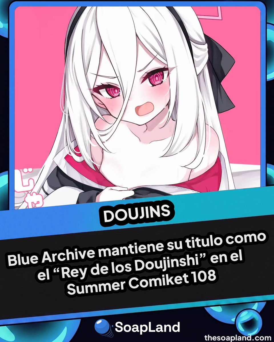 thesoapland's tweet photo. El mundo del doujinshi en Japón tiene un nuevo capítulo escrito en letras grandes: Blue Archive continúa siendo la franquicia más grande del Summer Comiket 108, con el personaje de Kei liderando la tendencia. https://t.co/WKwa2DhbwV