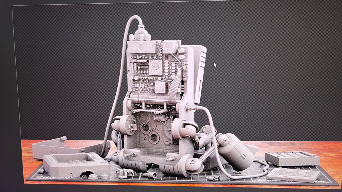benavidmark's tweet photo. Working in some renders of the gameboy robot https://t.co/8l16N5dEPH