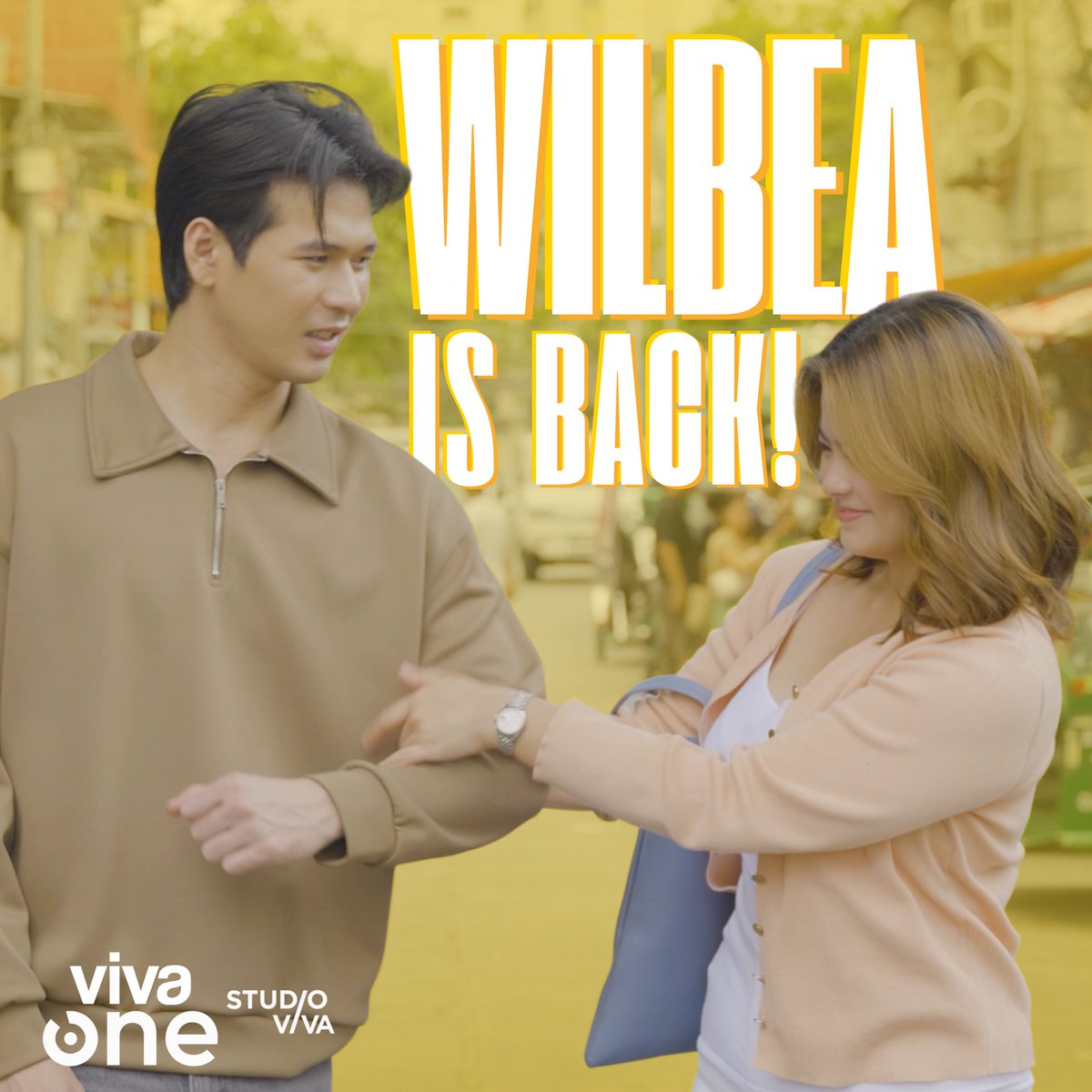 StudioVivaPH's tweet photo. Na-miss mo noh!? 💛👉👈

LOVE U LOTS, starring Bea Binene and Wilbert Ross. Directed by Victor Villanueva, DGPI. 

This July 24 streaming only on Viva One.

#LoveULots
#BeaBinene | #WilbertRoss
#WilBea
#StudioViva #VivaOne https://t.co/BVlP6GvaqD
