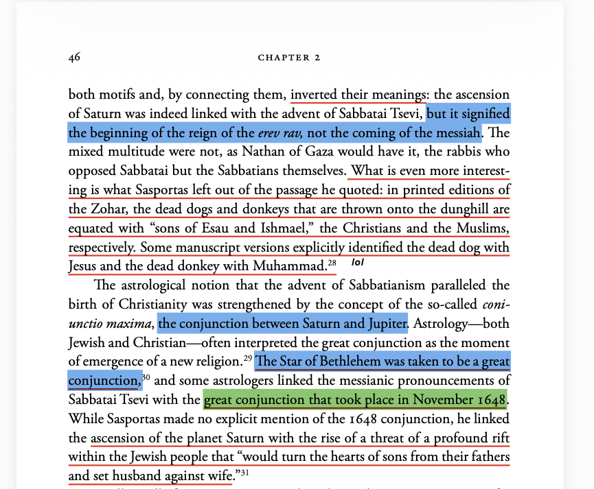 YSaint44504's tweet photo. @fedelmayer @SyPsycho i've seen those memes, but never saw a real connection to judaism - I think its just an astrology superstition but need to read more on it. The paragraphs immediately following expand on the saturn conjunction. interestingly 2020 was the strongest conjunction visable since 1200's https://t.co/ssG0KpM2OK