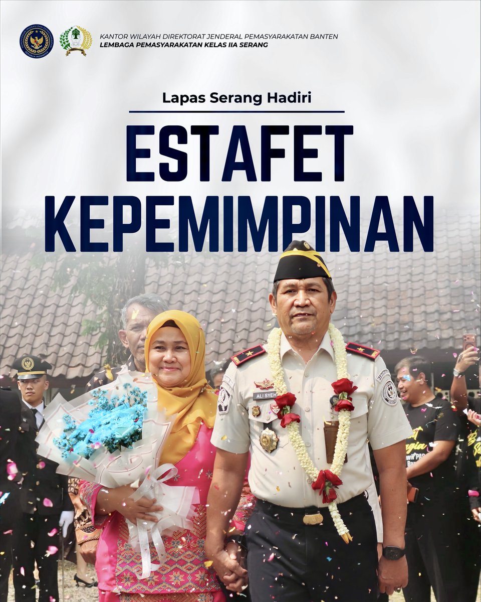 lapas_serang's tweet photo. Kalapas Kelas IIA Serang beserta Ketua PIPAS Cabang Lapas Kelas IIA Serang menghadiri kegiatan Lepas Sambut Kepala Kantor Wilayah Direktorat Jenderal Pemasyarakatan Banten dari Bapak Muhammad Ali Syeh Banna kepada Ibu Lili. https://t.co/UQ9jmYfPDy