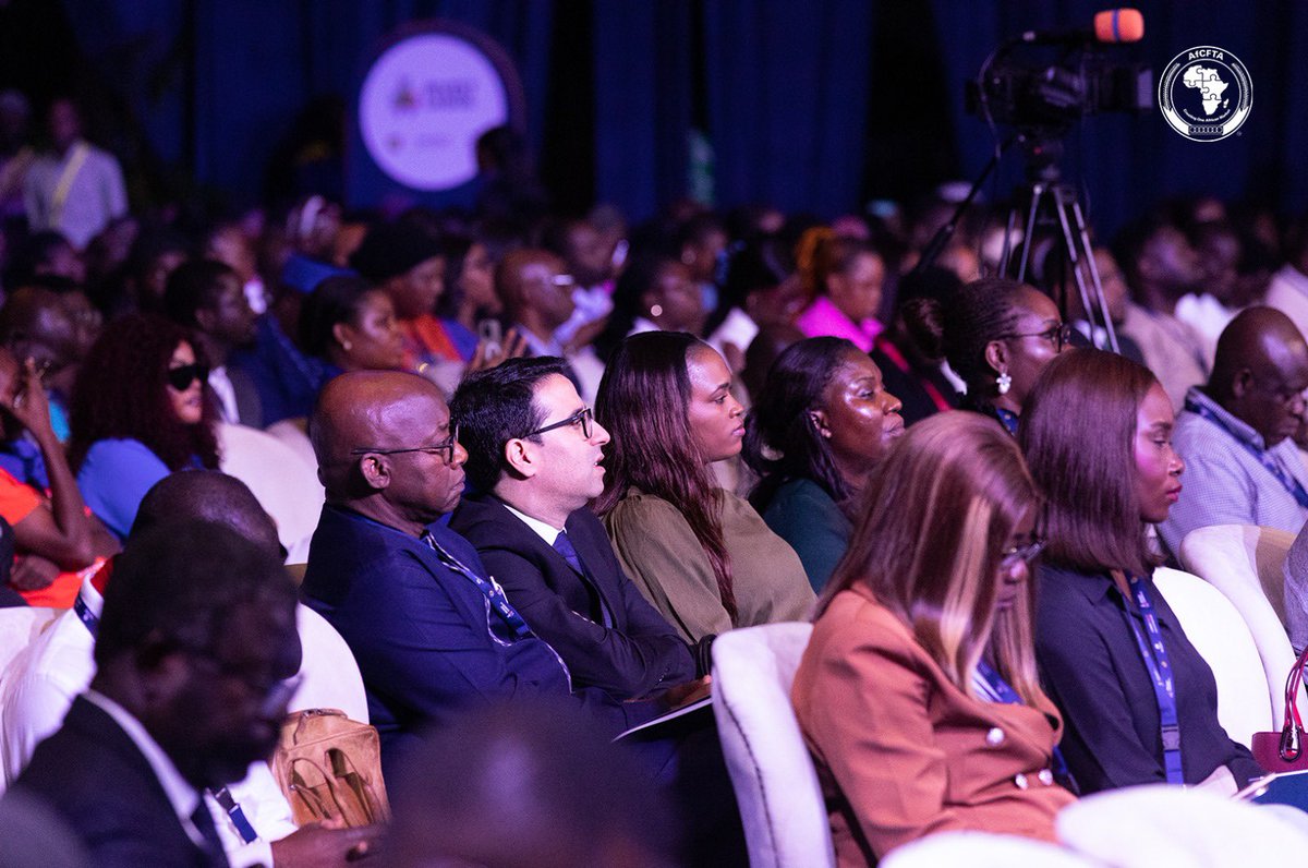 AfCFTA's tweet photo. The Secretariat is in investor rooms because that is where AfCFTA implementation is tested — in front of entrepreneurs deciding today whether this market is real enough to act on.
 
#AfCFTA #InvestLagos3 #Investment #Industrialisation #DigitalTrade #CreatingOneAfricanMarket https://t.co/oztMYNp5Pa
