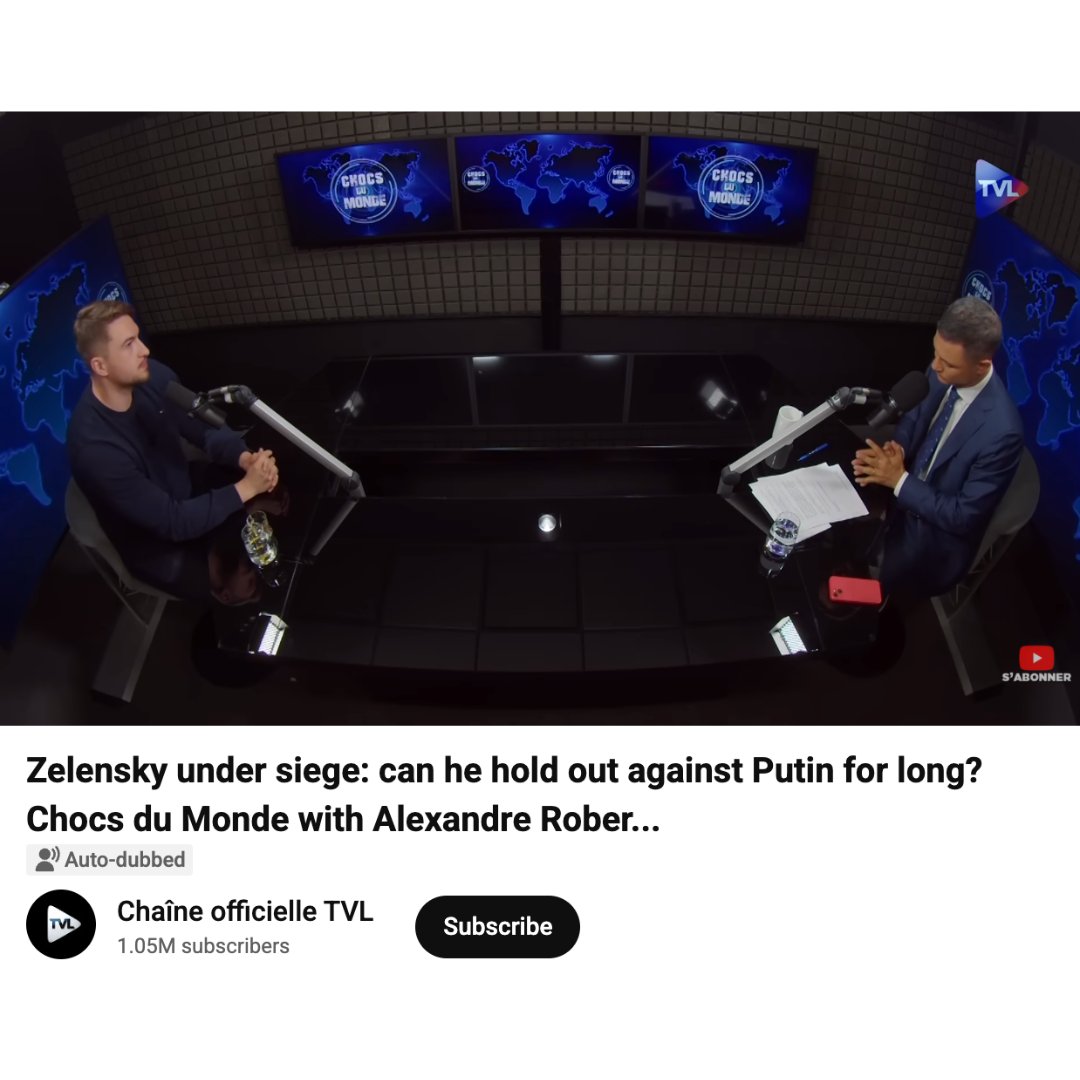 HistoryLegends_'s tweet photo. 🎙️My interview in French with @edchanot from @tvlofficiel 🇫🇷 Discussion about the Ukraine war. The video is dubbed in English for those that don't understand French. 

FULL analysis: https://t.co/53SVehtSLq https://t.co/3CwsXuyuJe