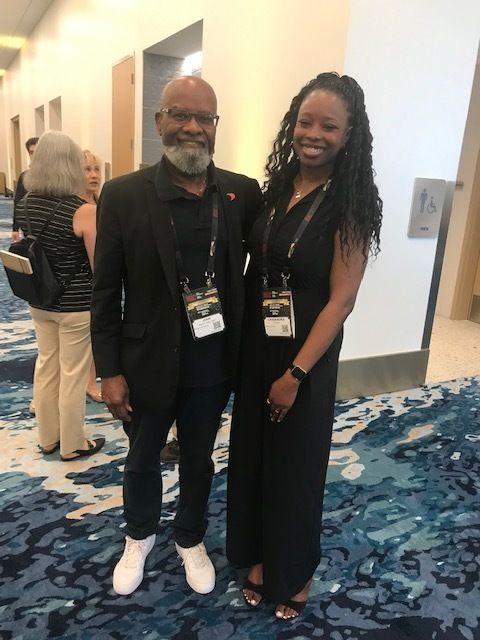 SickleCellUK's tweet photo. "Delighted to be presenting at #FSCDR and sharing ideas and developments shaping the future of sickle cell care. It was also a pleasure to connect with colleagues, including Cassandra Trimmell from Sickle Cell 101." – John James, CEO, Sickle Cell Society.#SickleCell https://t.co/QZAA4cujHy