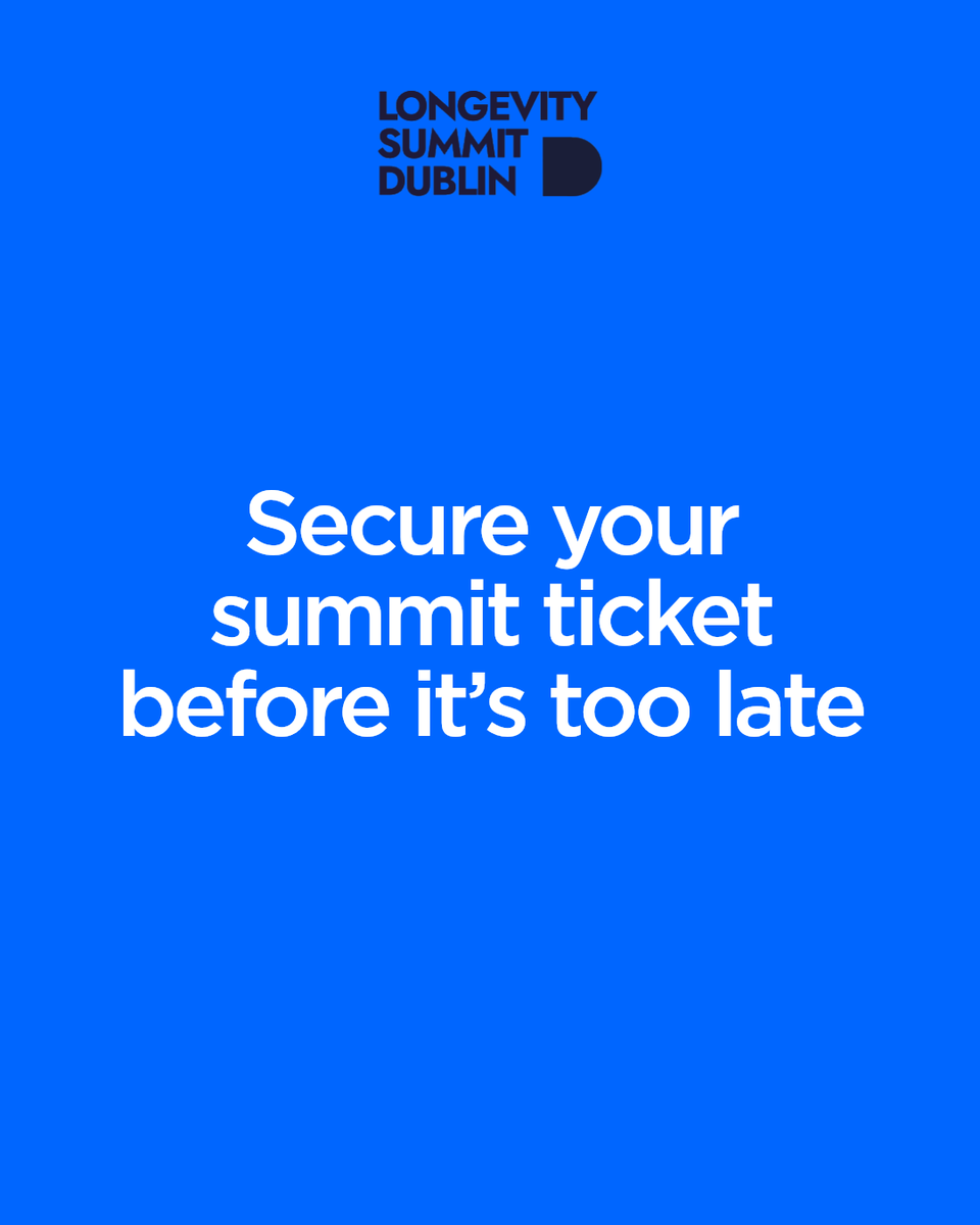 LongevityDublin's tweet photo. Choose your ticket early and plan your June visit to Longevity Summit Dublin. Skip last-minute stress and be ready for a focused science event. 

See ticket options and reserve your spot:
https://t.co/Q1ReKr25Xw

#LSD26 #Longevitysummitdublin https://t.co/tUDjRJkbhc