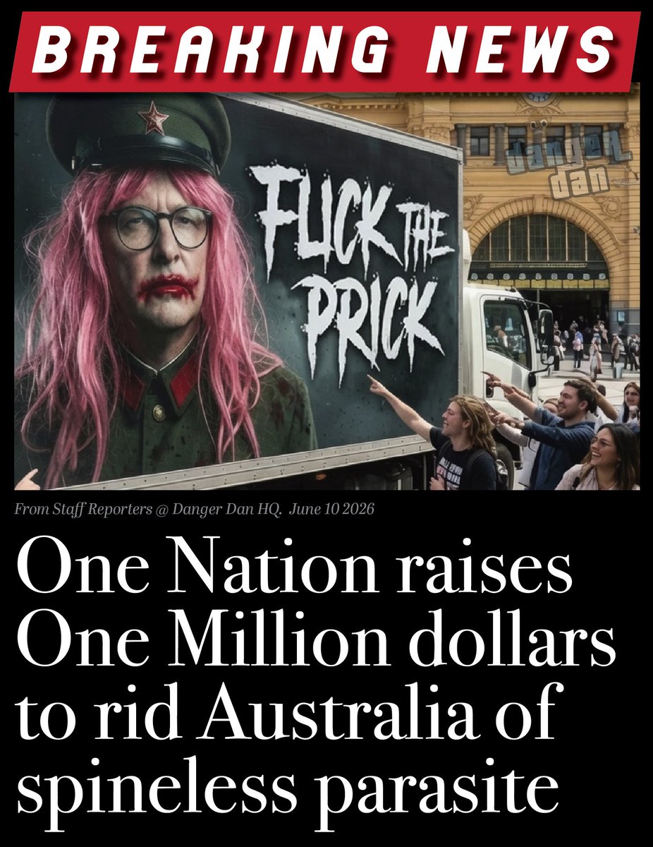 DangerBunker's tweet photo. I'm not giving One Nation any ideas or anything. #auspol #FlickThePrick https://t.co/MXcKoj6Rsn