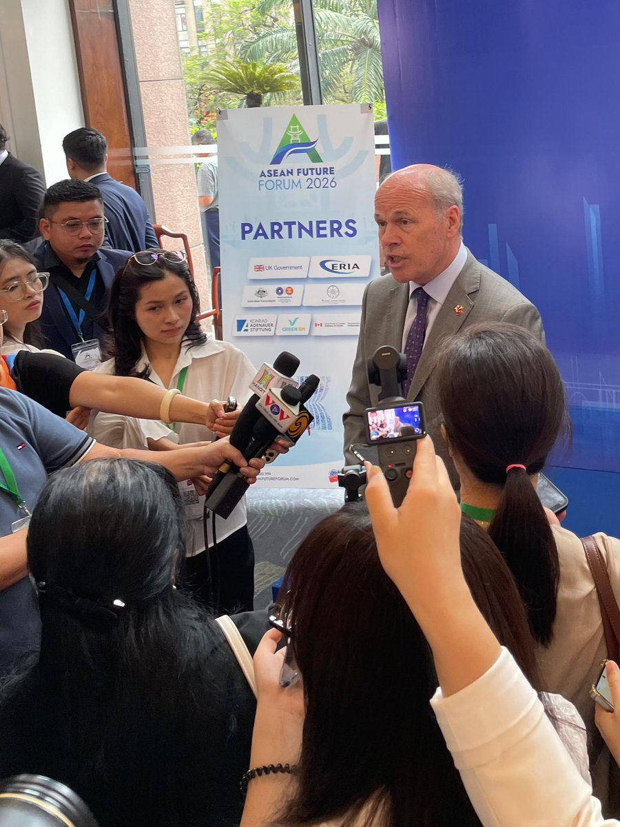 CanadaASEAN's tweet photo. Hello from Hanoi! 👋 🇻🇳 

Canada is proud to support the ASEAN Future Forum 2026 and to see Prof. Yves Tiberghien of @UBC contributing to discussions on resilience and unity in a changing world. 

Proud to be ASEAN’s partner for the future! 

@CanEmbVietnam https://t.co/jBtltuvj13