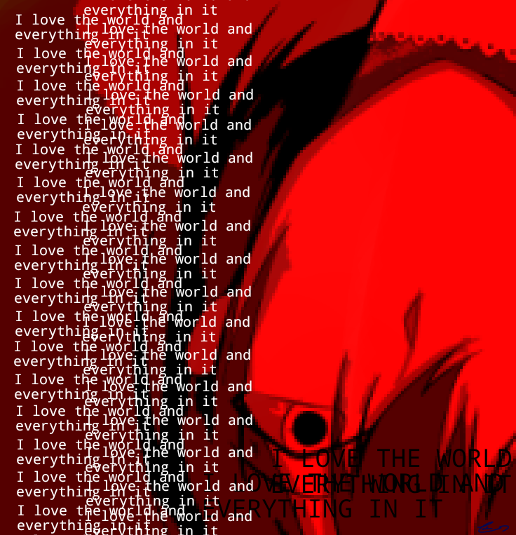 tmrwelatte's tweet photo. Ḭ̵͋ ̷͎͗ļ̸͒o̷̤̊v̶͖̄e̷̩͝ ̶̠͝t̴̬͊h̷̞̋é̷̲ ̴̤̍w̷̲̕o̷͔͂r̵͇̀l̸̫̍d̴̼̏ ̵̦̈a̵͕̚n̷͇͌ḋ̸̢ ̵͕͋ê̶̥v̶̡̊e̵̠͋r̴̹̍y̸̧̔ṯ̵͝h̷̳͐i̸͇̚n̷̖̓g̶̒͜ ̴̙̒ȋ̵̳ǹ̸̢ ̴̥̓i̴̯͒t̸̙̅

#zato #ilovetheworldandeverythinginit https://t.co/VNX4ydZR74