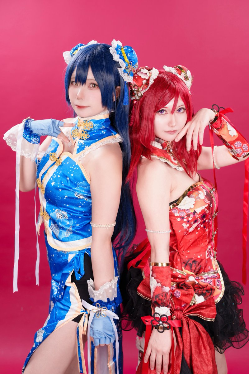 kazari_816_'s tweet photo. Cosplay

ラブライブ / チャイナ覚醒後 

♥️ @meimy7111 
💙 @kazari_816_

photo* @raity18 
studio* @x_fujistudio_x 

 #cosplayㅤㅤ #コスプレ 
 #みずらいぶ_ﾅﾆｿﾚｲﾐﾜｶﾝﾅｲ併せ_260524 https://t.co/ktwIKHV89Z