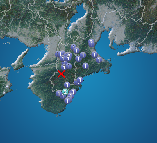 wni_jp's tweet photo. 【地震情報】
6月10日 18:01 震度2
震源：奈良県 M3.6 深さ約50km
この地震による津波の心配はありません。
https://t.co/FreuSYZDpY https://t.co/mphM8YKlhP